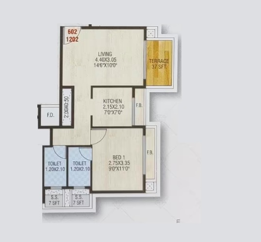 1 BHK 457 Sq. Ft. Apartment in Vipul Mahavir Sapphire