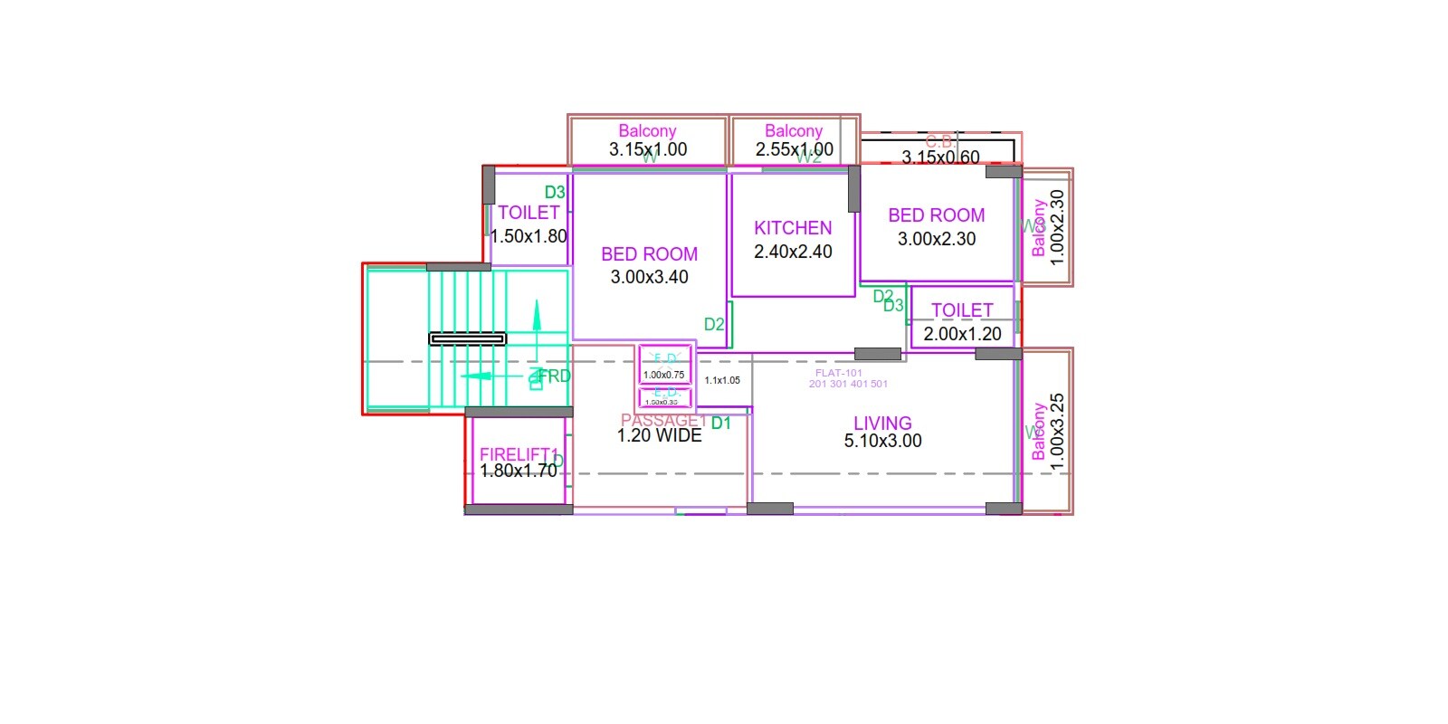 2 BHK 534 Sq. Ft. Apartment
