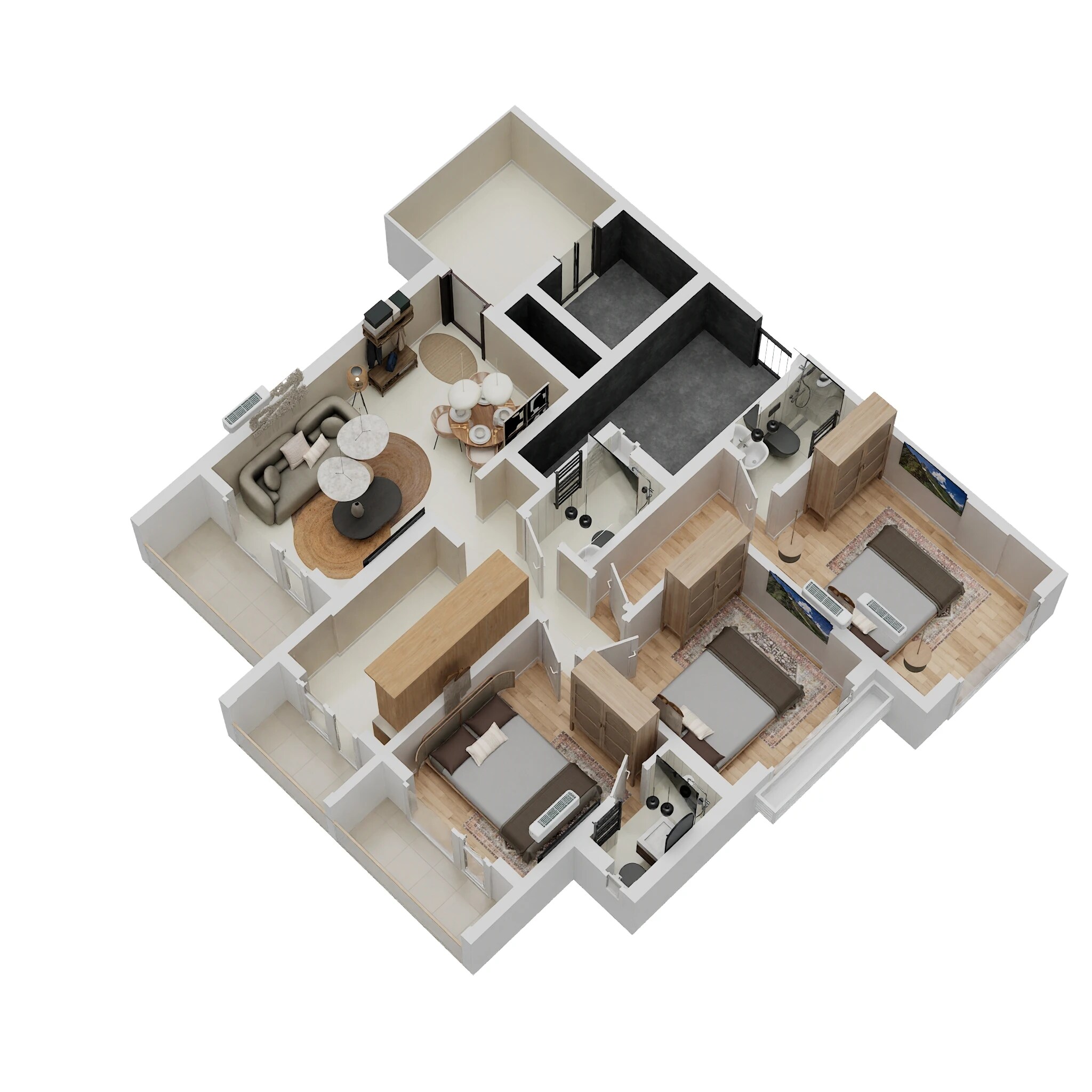 3 BHK 586 Sq. Ft. Apartment