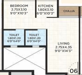 1 BHK 400 Sq. Ft. Apartment in VK Payal Kalp
