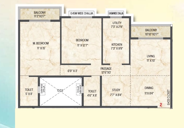 2 BHK 566 Sq. Ft. Apartment in VR Swarg