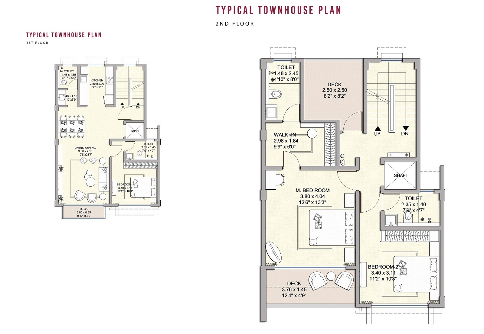 Floor plan of 3 BHK 1827 Sq. Ft. Row House in Wadhwa Magnolia Cluster 3, Navi Mumbai