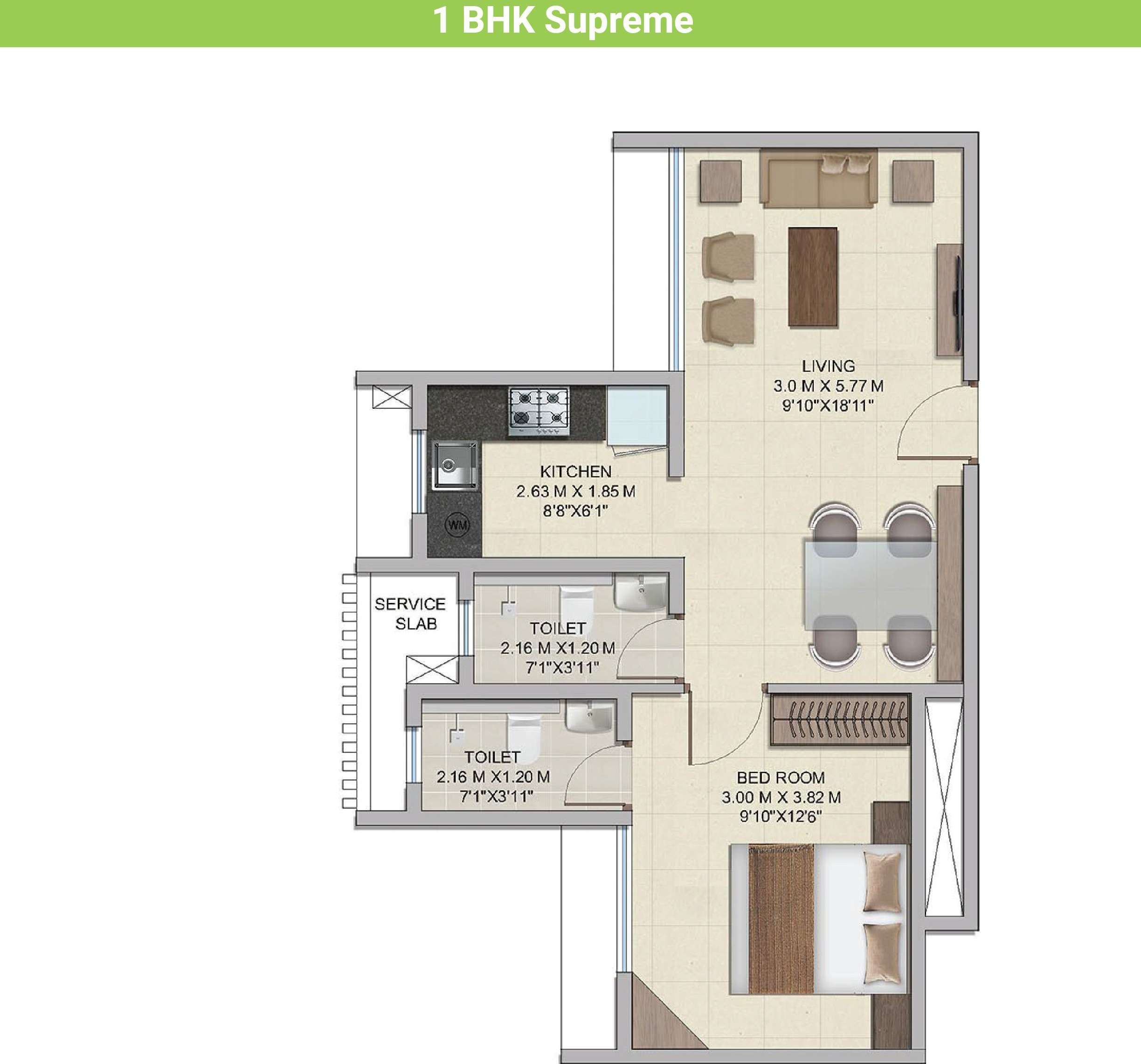 1 Bhk 428 Sq Ft Apartment For Sale In Wadhwa Wise City At Rs 49 22 L Navi Mumbai