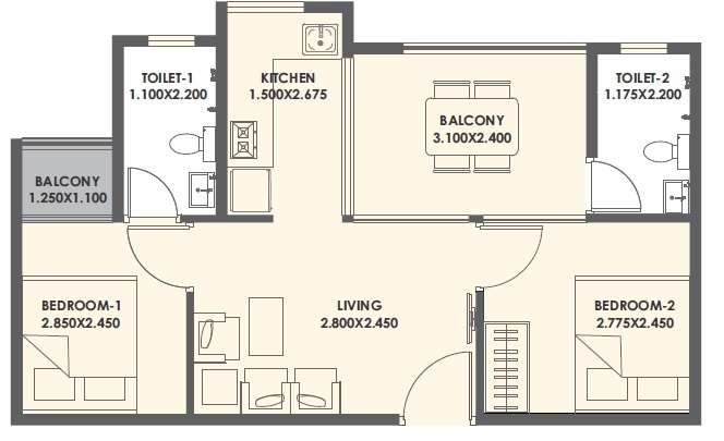 xrbia neral courtyard homes apartment 2 bhk 368sqft 20225906165959