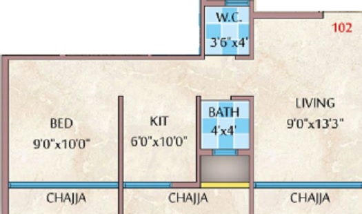 1 BHK 269 Sq. Ft. Apartment in Yashrang Bhaveshwar Palace