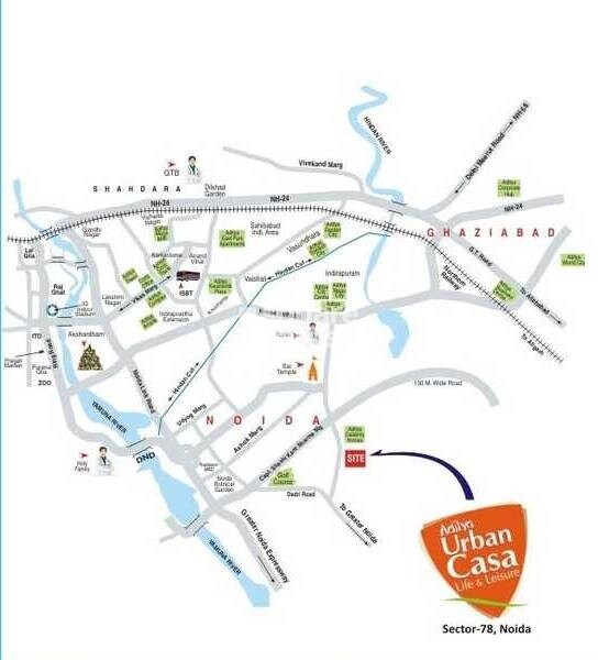 Aditya Urban Casa Location Image