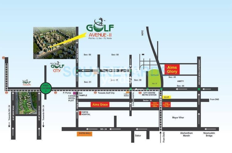 Aims Golf Avenue II Location Image