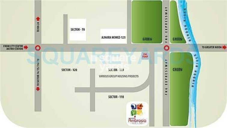 Ajnara Ambrosia Location Image