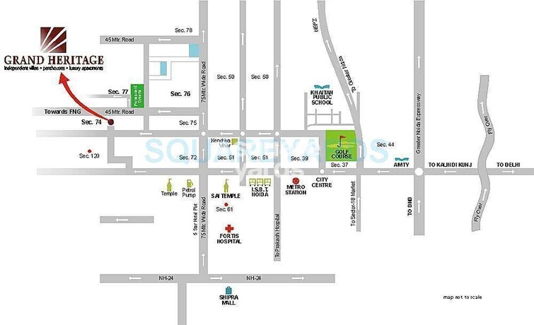 Ajnara Grand Heritage Location Image