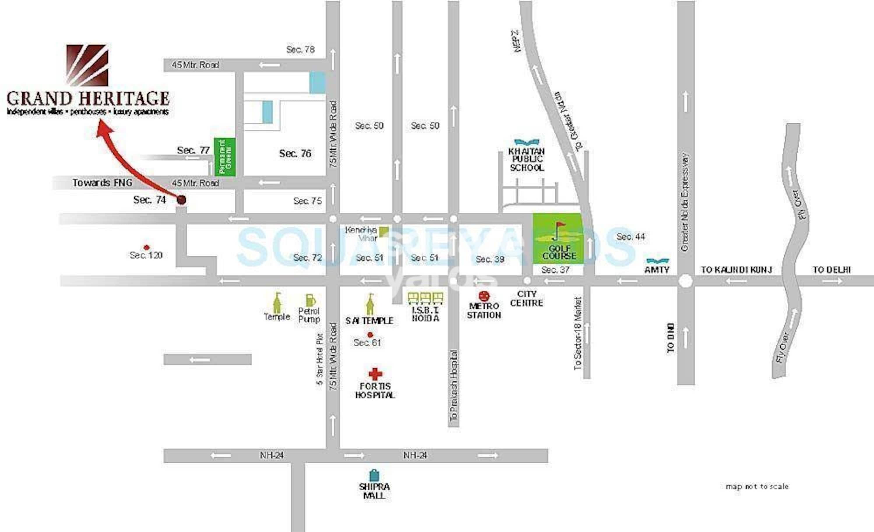 Rental 3 Bedroom 1395 Sq.Ft. Apartment in Ajnara Grand Heritage, Sector