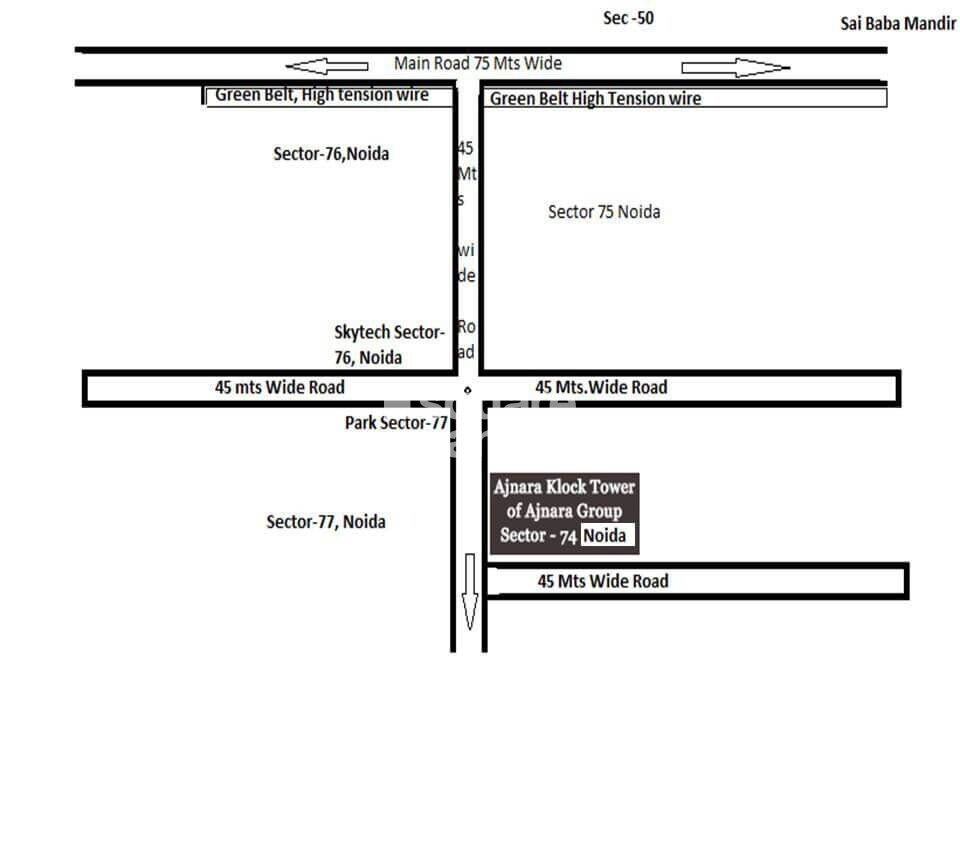 Ajnara Klock Tower Location Image