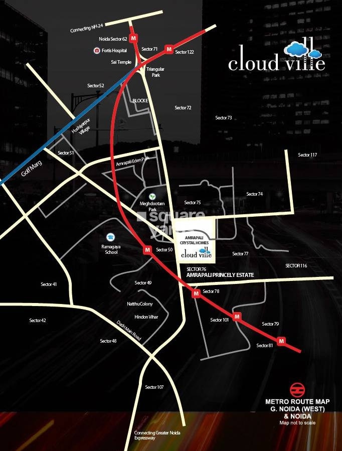 Amrapali Cloud Ville Location Image