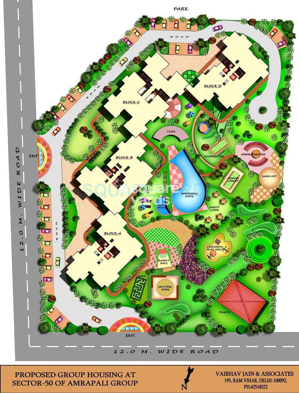 amrapali eden park master plan image1
