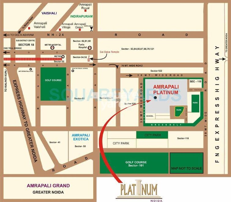 Amrapali Platinum Location Image