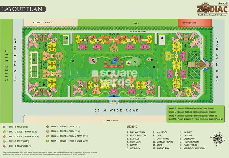 Amrapali Zodiac Master Plan Image