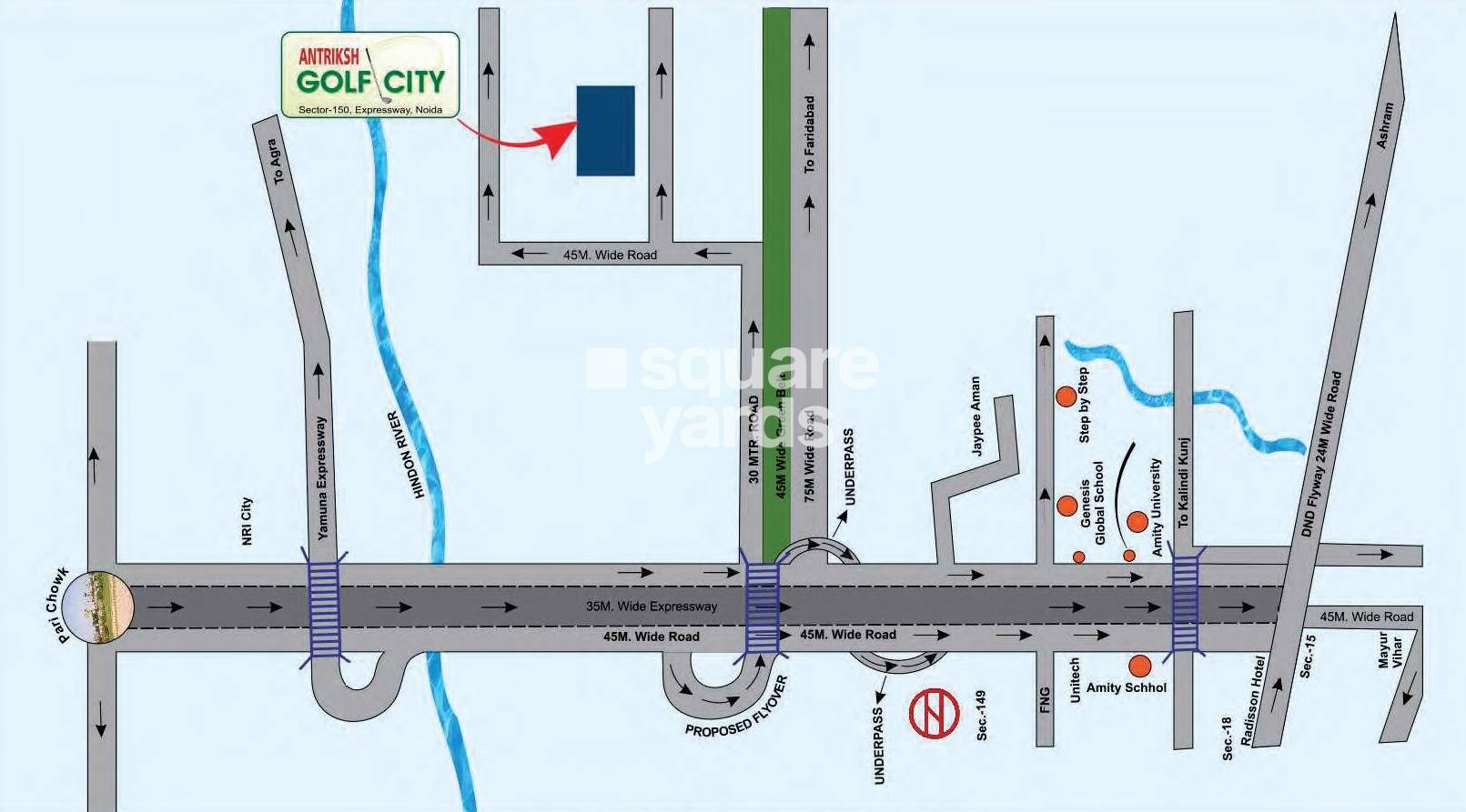 Antriksh Golf City Location Image