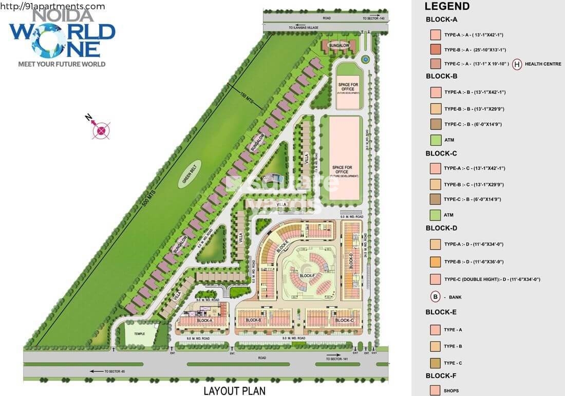 CBS Noida World One Master Plan Image