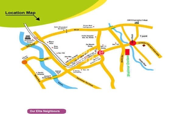 DHD Shalimar Enclave Location Image