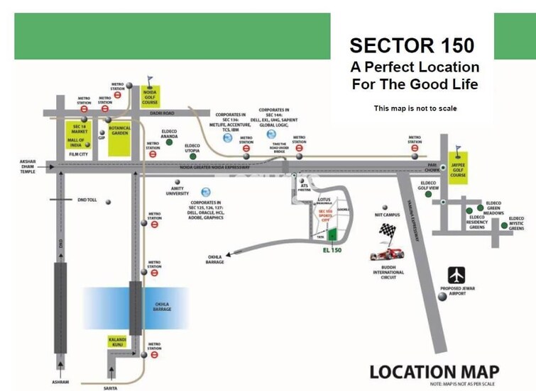 Eldeco Live By The Greens Location Image