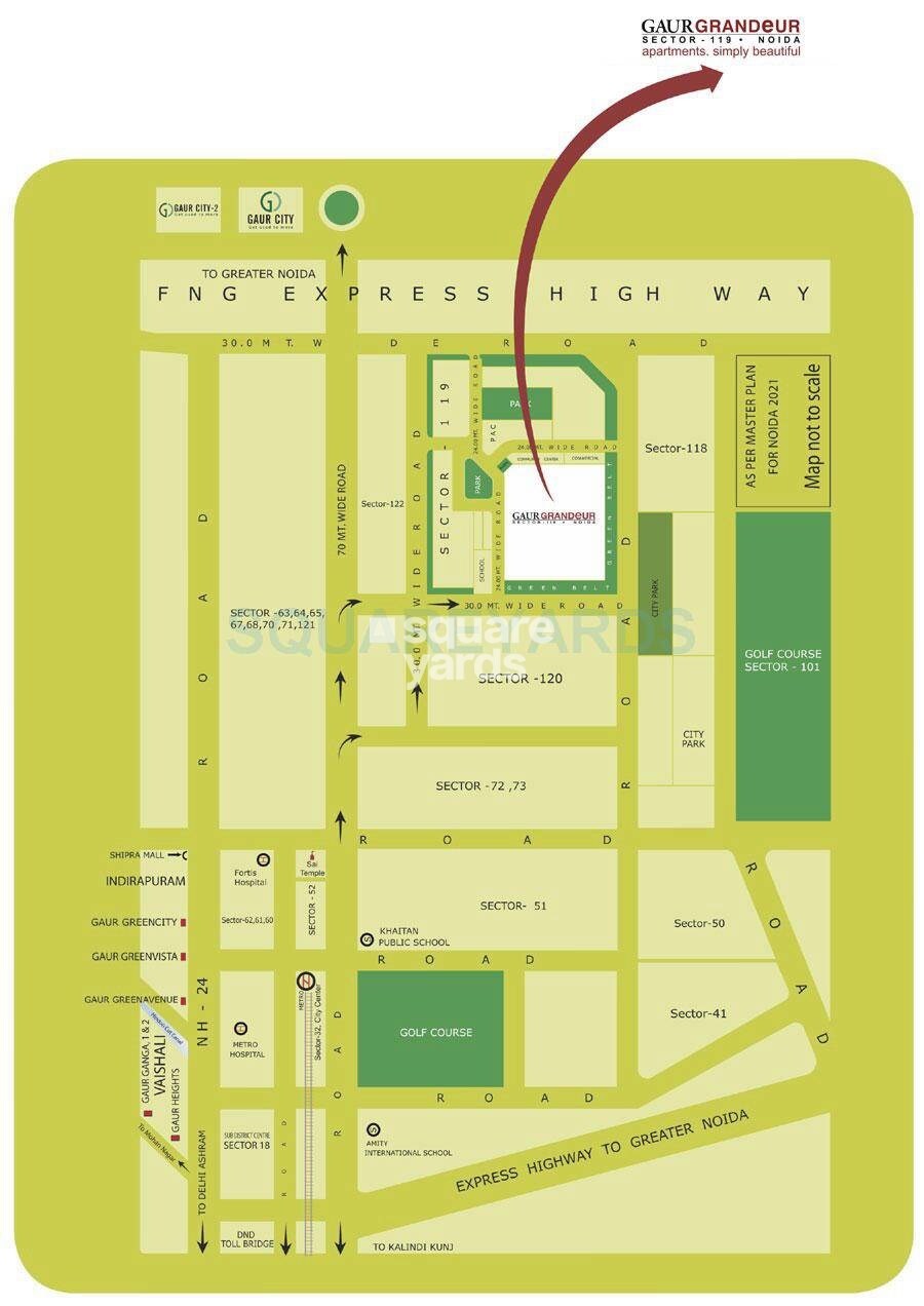 Gaur Grandeur Location Image