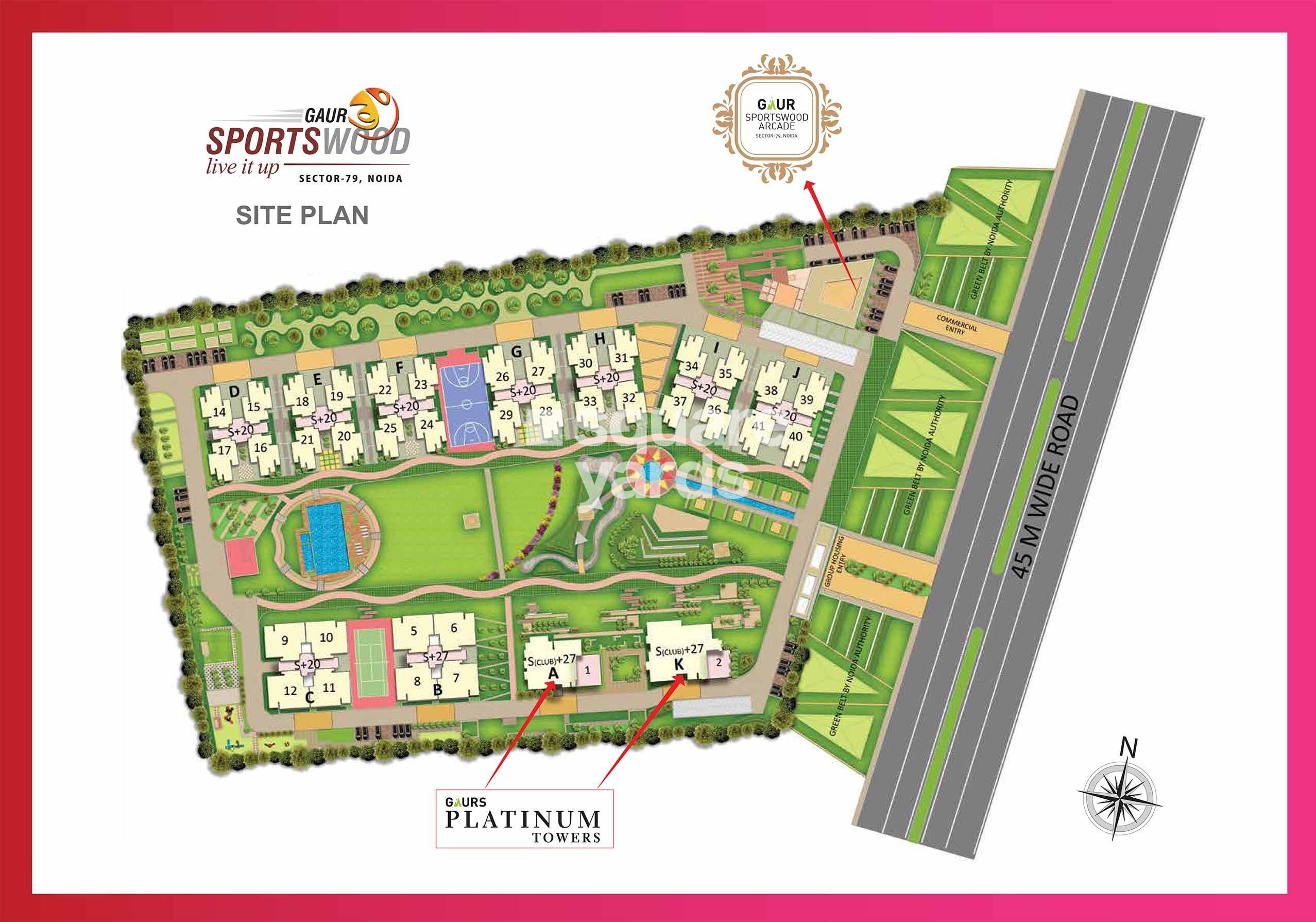 Gaur Sportswood Arcade Master Plan 1