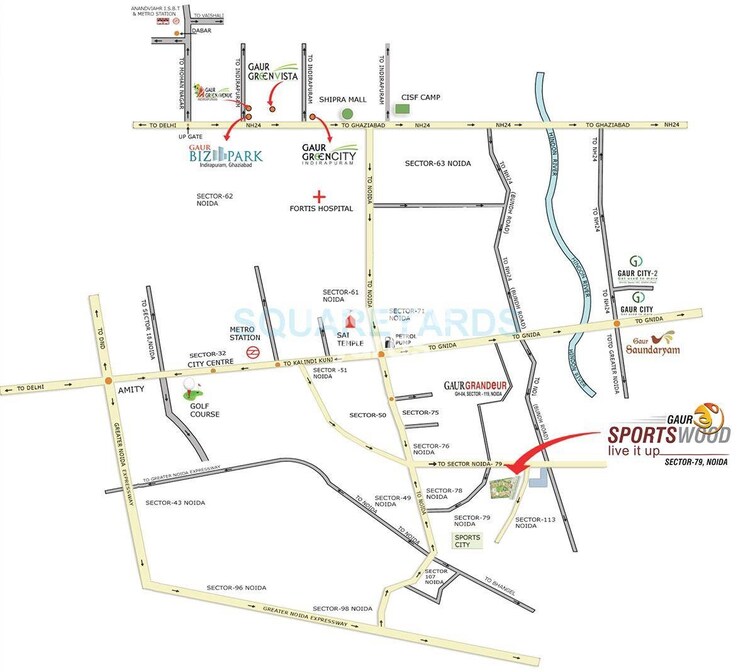 Gaur Sportswood Location Image