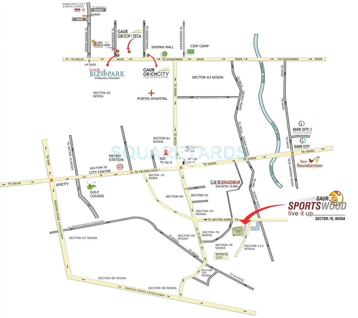 Gaur Sportswood Location Image