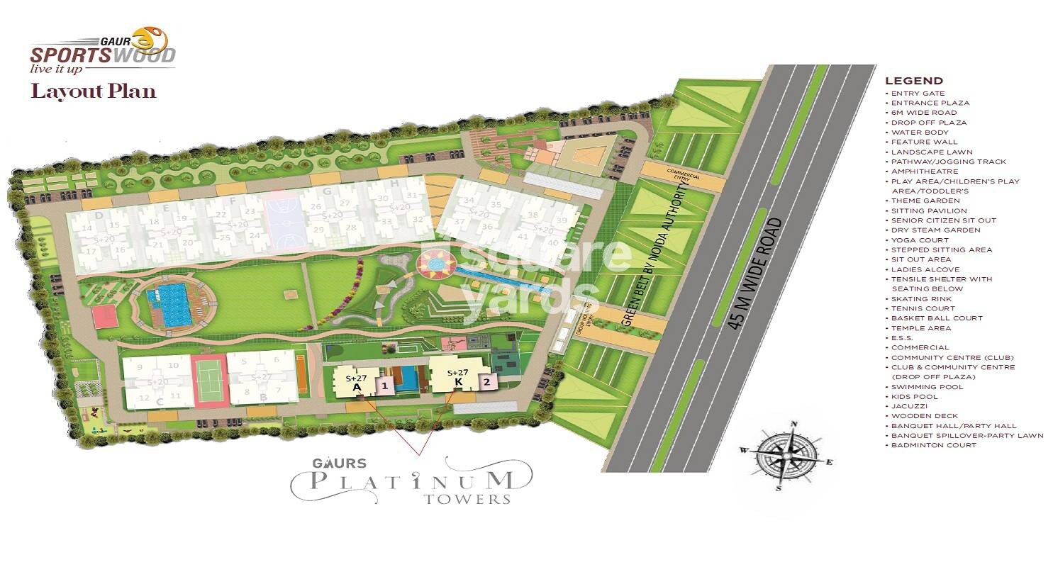 Gaurs Platinum Towers Master Plan Image