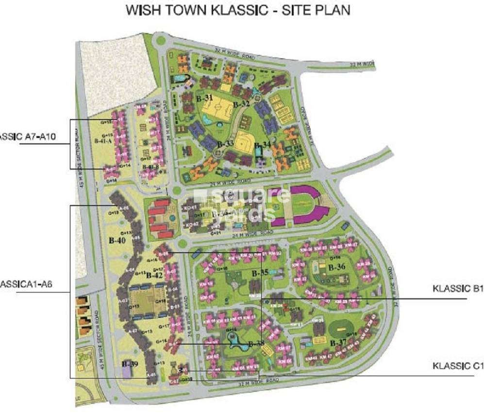 Jaypee Green Wish town Klassic Master Plan Image