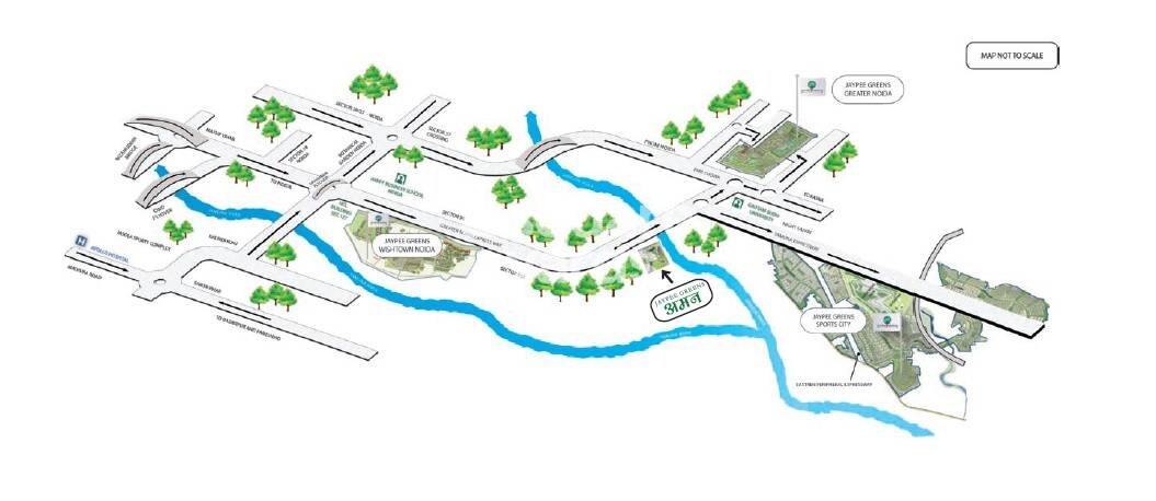 Jaypee Greens Kensington Park Apartment Heights Location Image