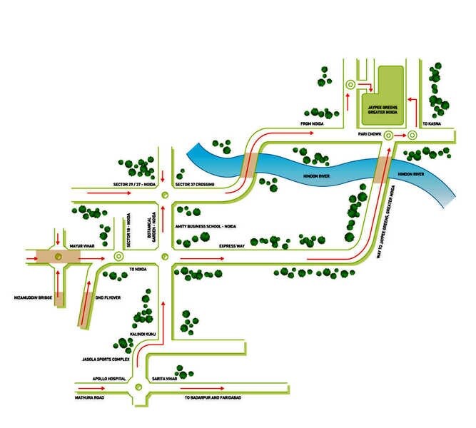 Jaypee Kensington Boulevard Location Image