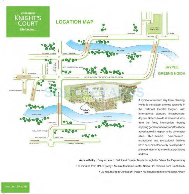 Jaypee Greens Knight Court Location Image