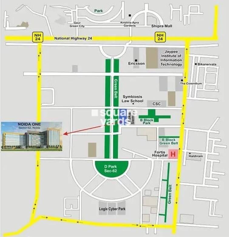 KLJ Noida One Location Image