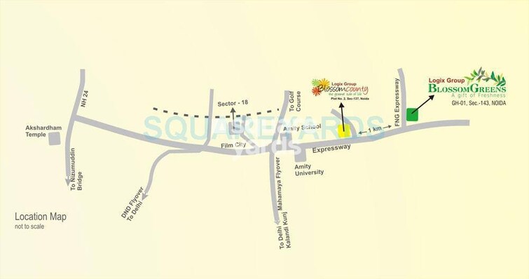 Logix Blossom Greens Location Image