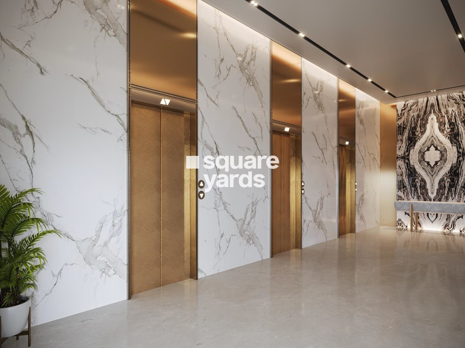 M3M The Line Lift Lobby Image