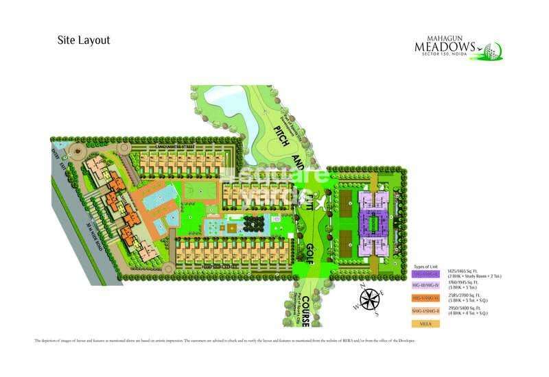 mahagun golf centric vertical villas project master plan image1