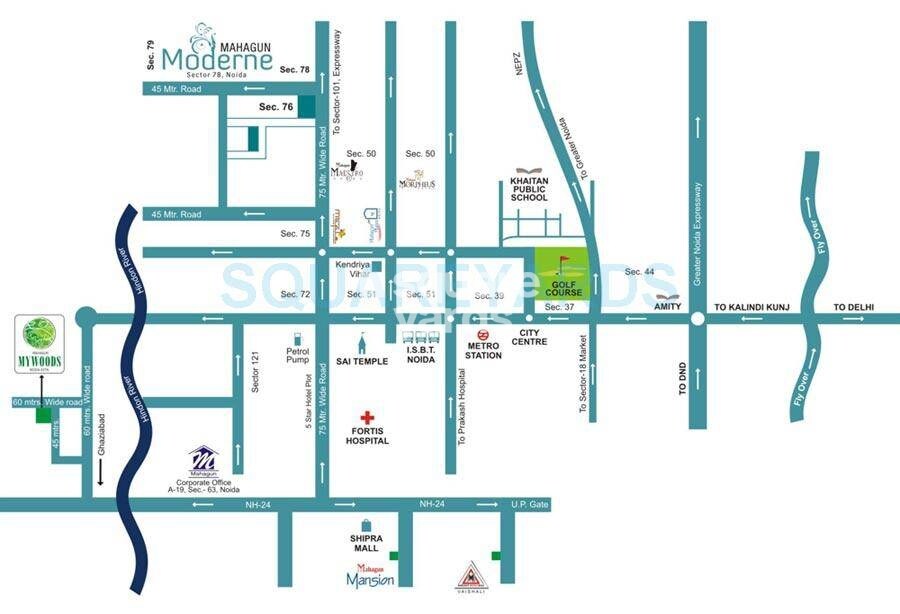 Mahagun Marvella Location Image