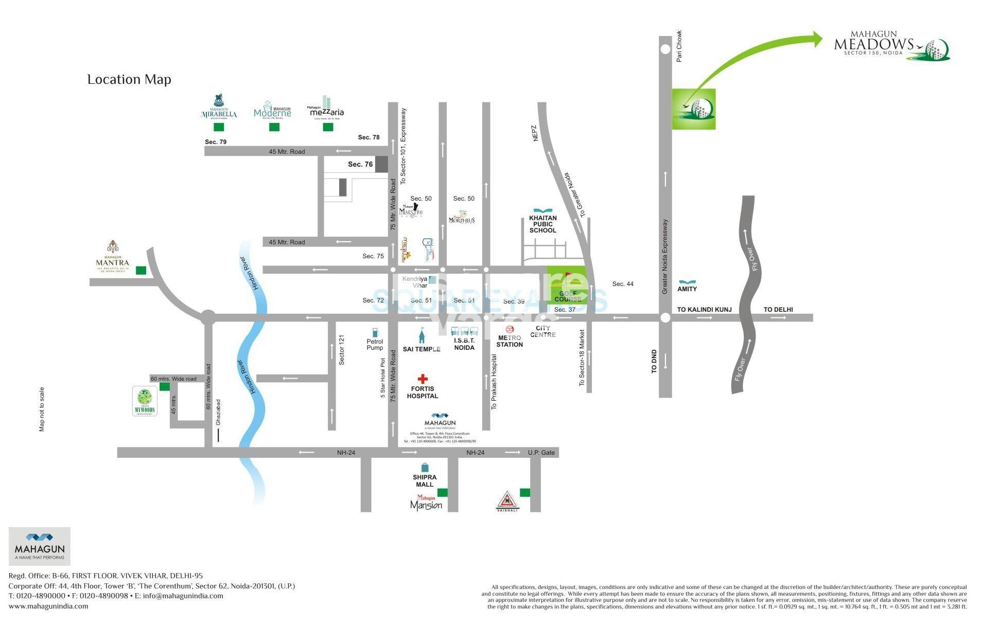 Mahagun Meadows Location Image