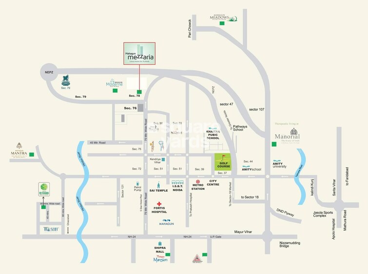 Mahagun Mezzaria Location Image