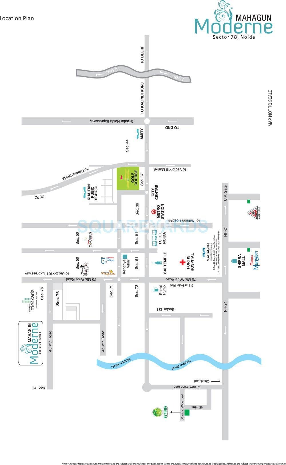 Mahagun Moderne - Avlon and Betina Location Image