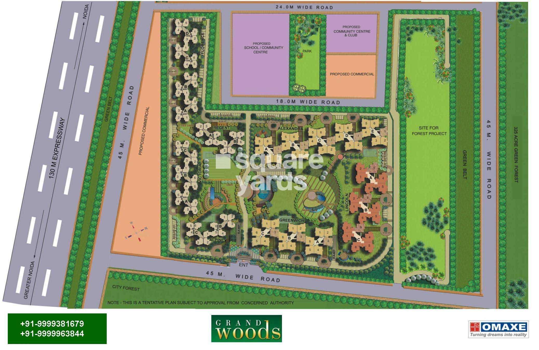 omaxe greenwood project master plan image1