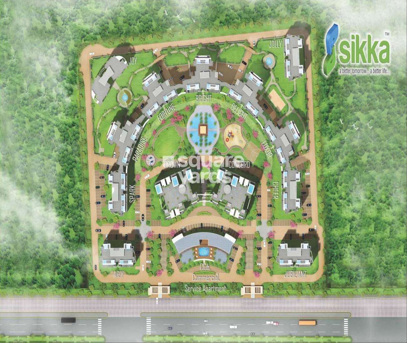 sikka kaamna greens project master plan image1