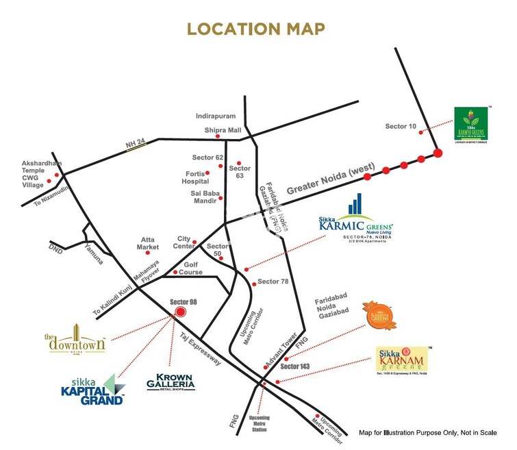 Sikka Karmic Greens Location Image