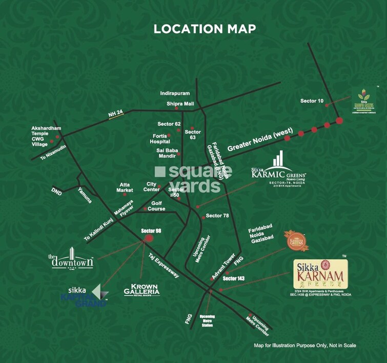 Sikka Karnam Greens Location Image