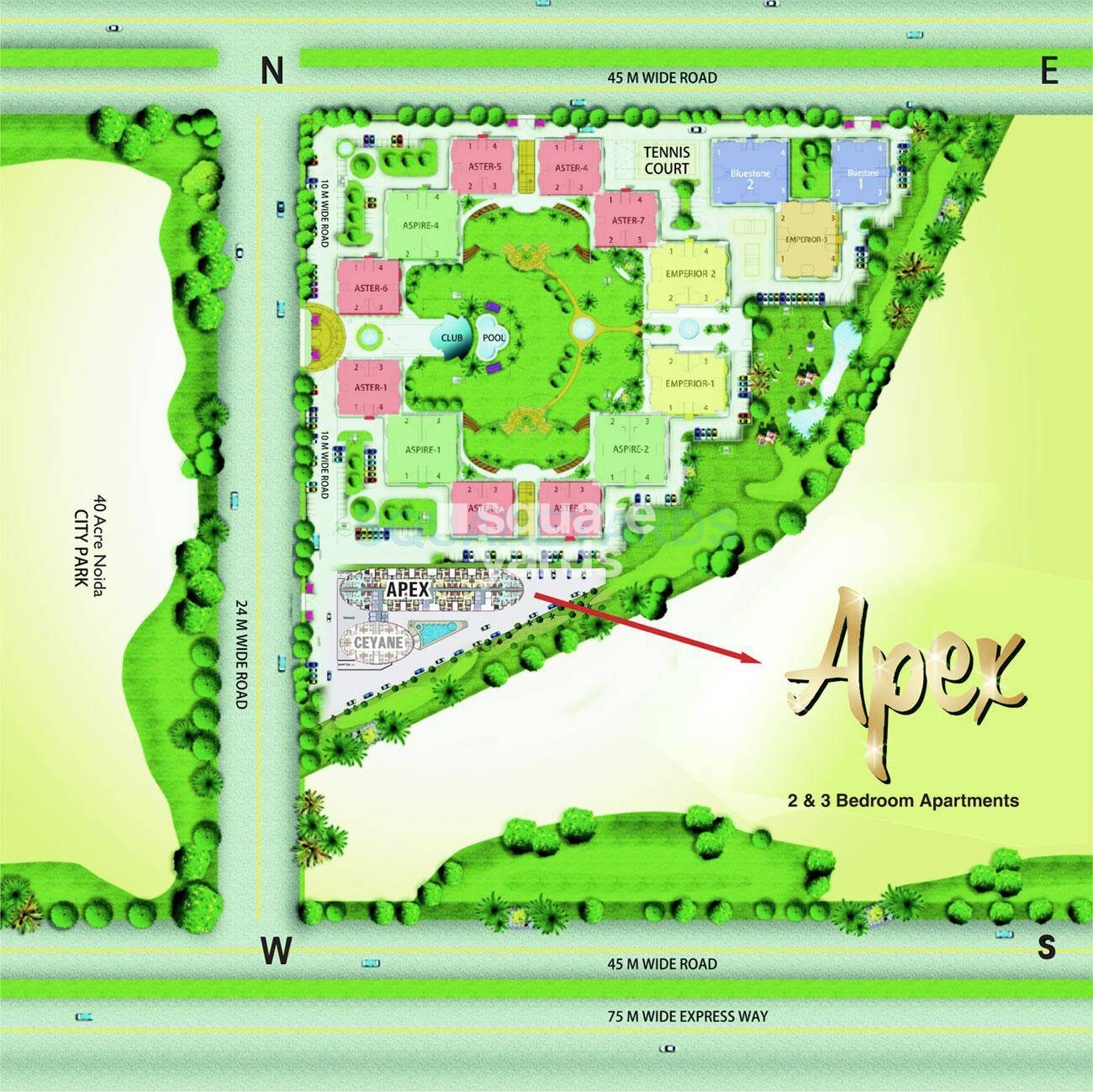 Supertech Apex Tower Master Plan Image