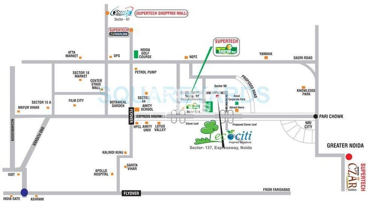 Supertech Eco Suites Location Image