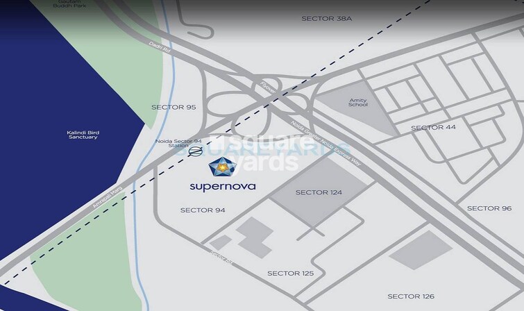Supertech Supernova Nova Residences Location Image
