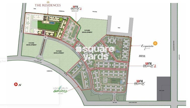 Unitech The Residence Master Plan Image