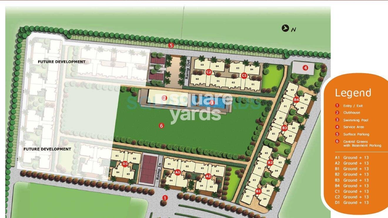 Unitech The Residences Master Plan Image