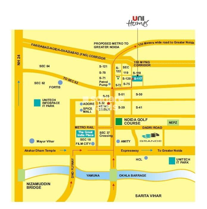 Unitech Unihomes Phase I Location Image